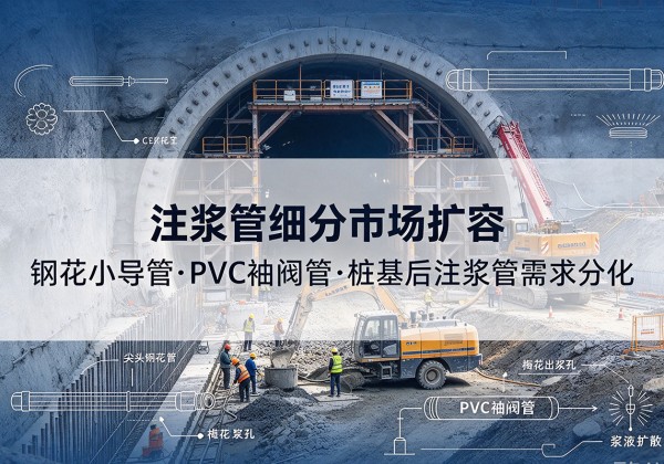 丹阳注浆管细分市场扩容，隧道钢花小导管、PVC 袖阀管、桩基后注浆管需求分化